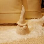 Duende navideño de ceramica natural mediano de 6,5 x 14 cm