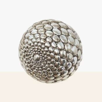 Esfera de resina plateada decorativa burbujas de 7,5 cm