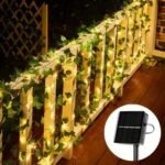 Guirnalda de 100 luces Led calida Solar 20 m exterior