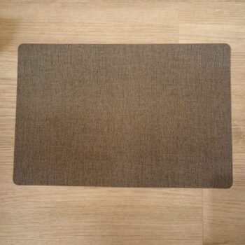 Plato de sitio individual de pvc gris melange Recto de 45 x 30 cm