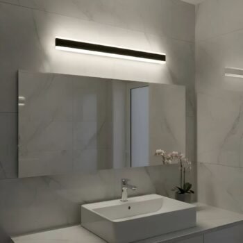 Aplique lineal luz led indirecta de aluminio y vidrio de 60 cm