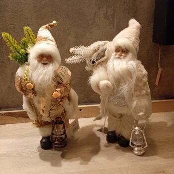 Adorno navideño muñeco de papa Noel premium de 30 cm