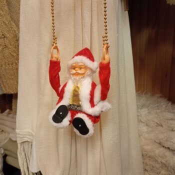 Papa Noel electrónico colgante equilibrista de 40 cm