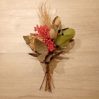 Ramo de flores preservadas Red Leaf de 30 cm
