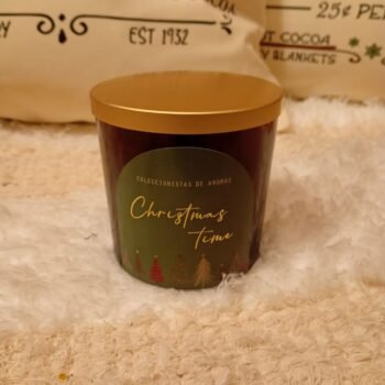 Vela de cera de soja de avellans y pistacho edicion Navidad