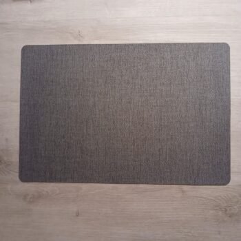 Plato de sitio individual de pvc negro melange Recto de 45 x 30 cm