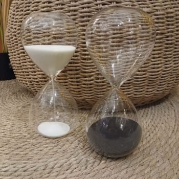 Reloj de arena grande de vidrio de 29 x 9 cm