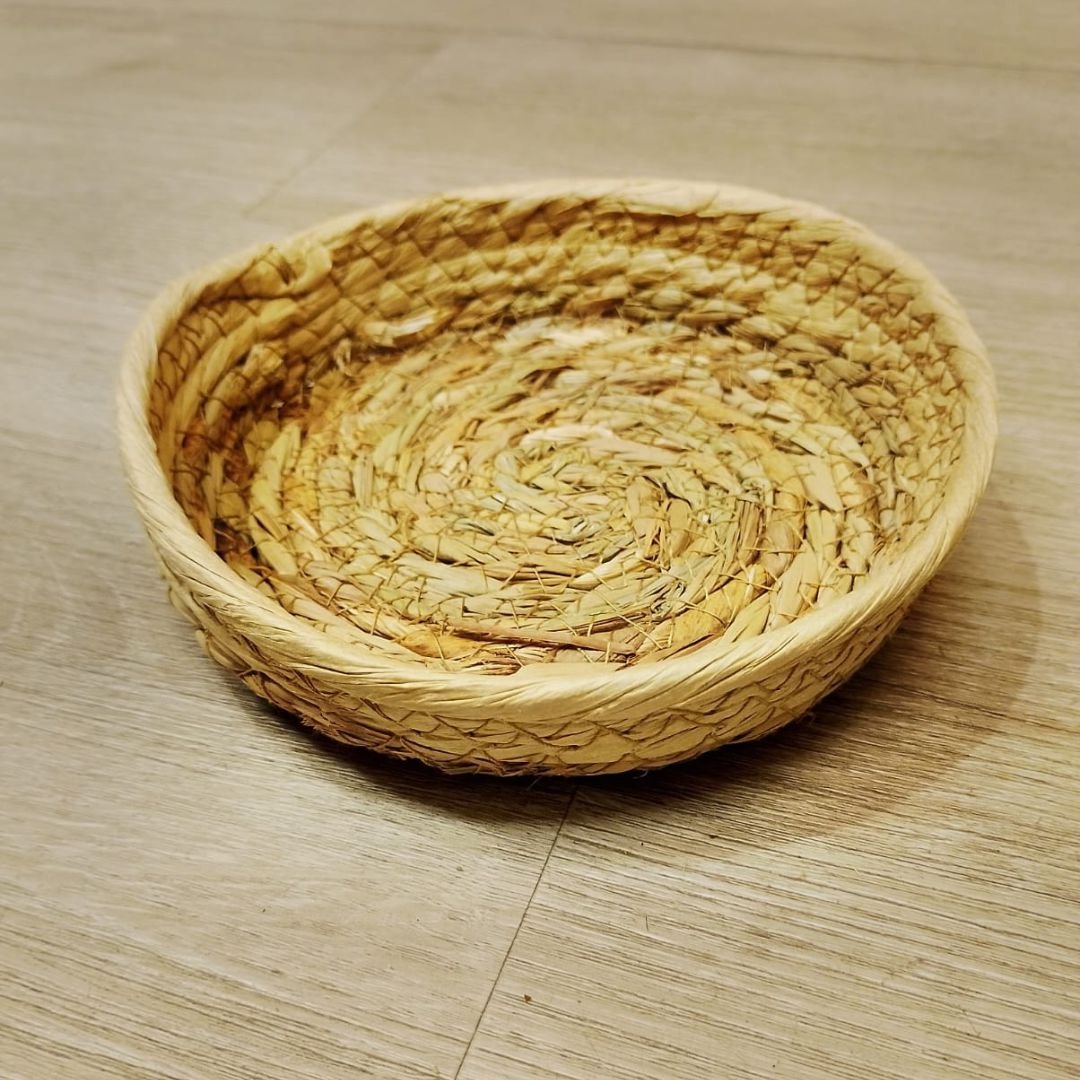 cesto de seagrass chico 15 x 3,5 cm