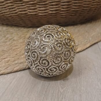 Esfera de resina metalizada espirales de 7,5 cm