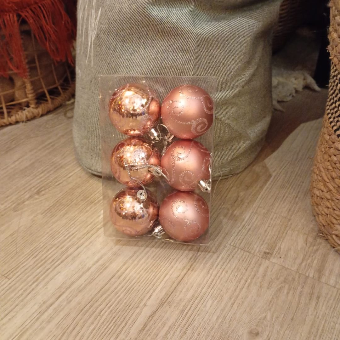 esferas rosas 6 cm 2