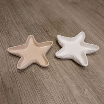 Adorno bandeja estrella marina de cemento pintado 14 x 3