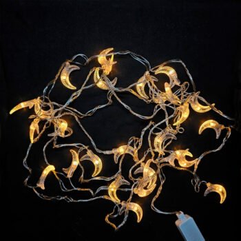 Guirnalda Led de lunas perladas luz cálida electrica x 5 mts