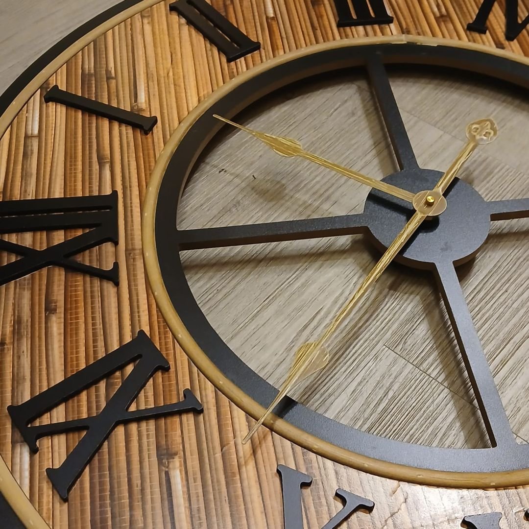 reloj madera y negro l153 2