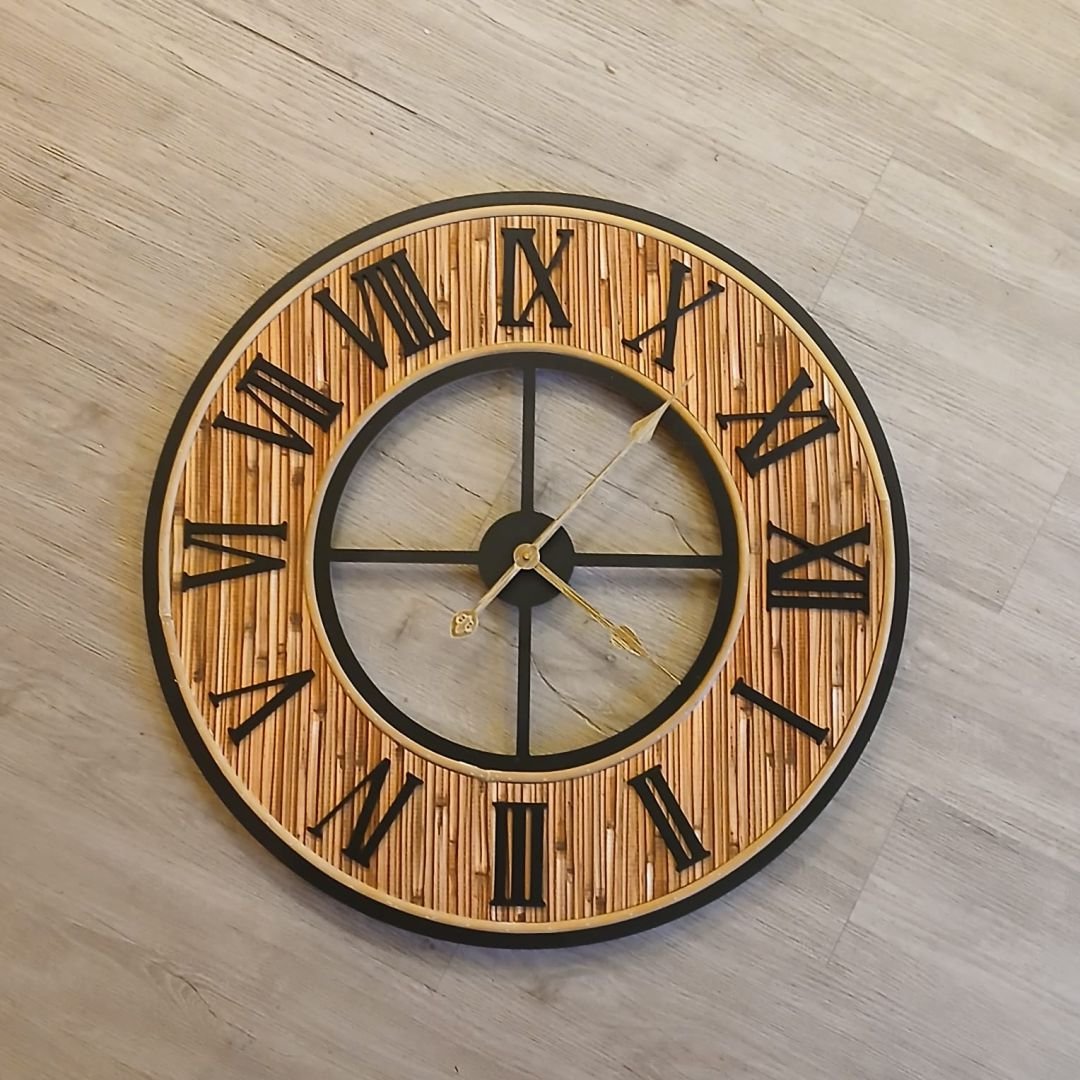 reloj madera y negro l153