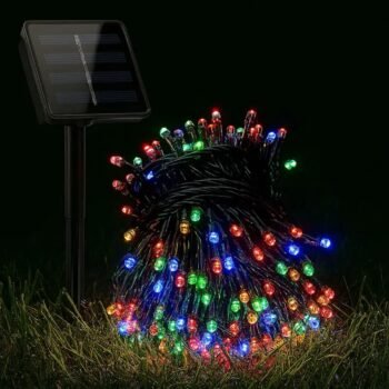 Guirnalda de 100 luces multicolor Led Solar 10 m exterior