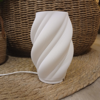 Velador Waves 3D facetado de 7,5 x 17 cm