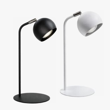 Velador de escritorio con cromado modelo Perugia para dicroica