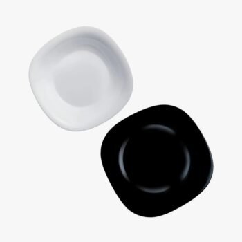 Plato hondo marca Luminarc Carine color blanco o negro de 21 cm