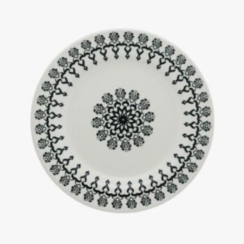 Plato playo de cerámica decorado Biona Folk de 24 cm