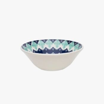 Bowl de cerámica decorado azul y turquesa Biona Lola de 17 cm - 500 cc