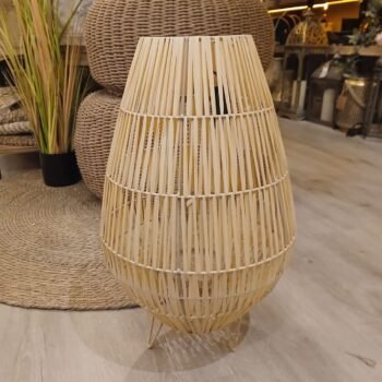 Fanal cono chico de fibras naturales de 27 x 40 cm