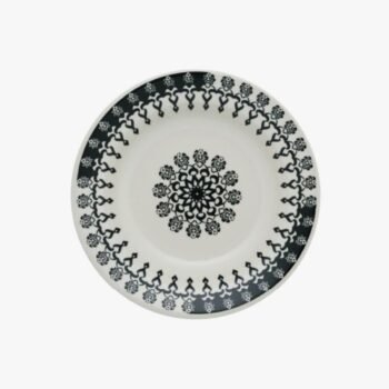 Plato hondo de cerámica decorado Biona Folk de 22 cm