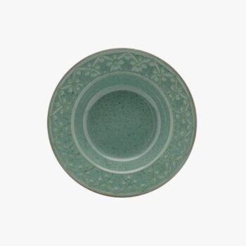 Plato de postre de cerámica Oxford Mendi Malaquita de 20 cm