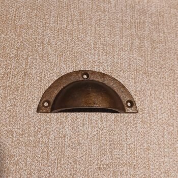 Tirador manija de metal liso semicirculo para puertas o cajones