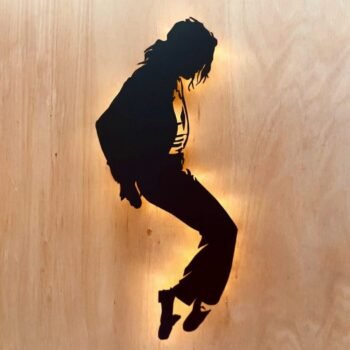 Figura Luminosa / Cuadro corporeo Michael Jackson retro Iluminado de 57 cm