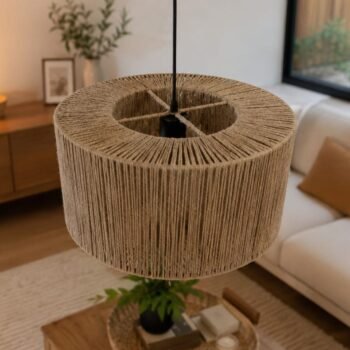 Colgante artesanal de yute natural modelo Neem de 40 cm