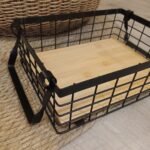 organizador hierro madera