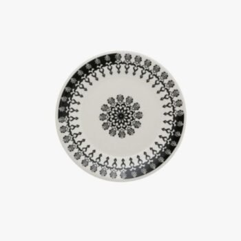Plato de postre de cerámica decorado Biona Folk de 18 cm