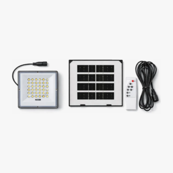 Reflector led de 15w con panel solar y control remoto