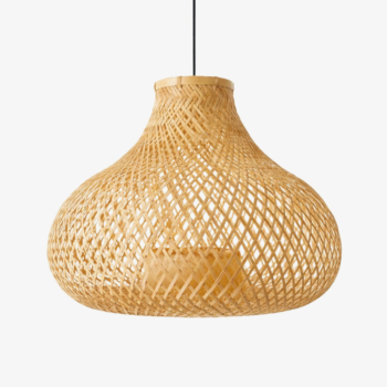 Colgante Artesanal de caña de bambu natural modelo Sakti de 40 x 30 cm