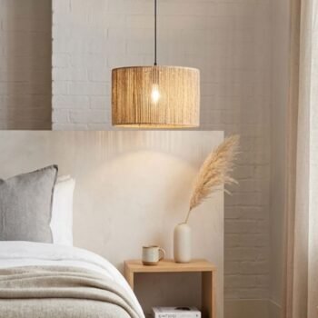 Colgante artesanal de yute natural modelo Neem de 40 cm