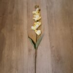 Rama de flores amarillo pastel artificiales estilo orquidea de 67 cm
