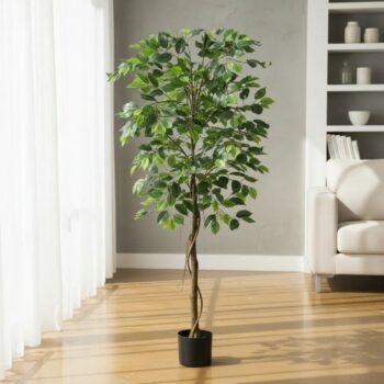 Planta artificial ficus benjamina de 160 cm en maceta