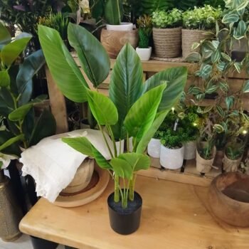 Planta artificial estilo Strelizia de 70 cm en maceta