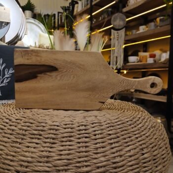 Tabla con mango de madera de guayubira de 35 x 14 cm