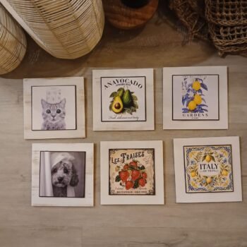 Cuadro decorativo de madera varios diseños 22 cm