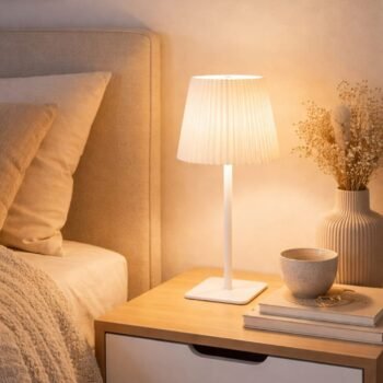 Velador de mesa escritorio led recargable blanco