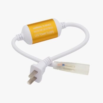 Enchufe rectificador de corriente para tiras de Neon flex cob a 220v amarillo