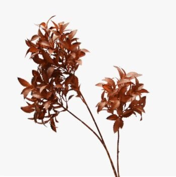 Rama de hojas marrones artificiales de 90 cm