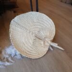 Adorno abanico de palma enrejado chico de 30 cm