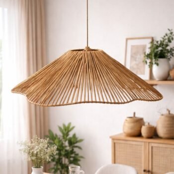 Colgante artesanal modelo hat chica de kraft de 50 cm