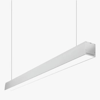 Colgante lineal LED minimalista 24 w color blanco 118 x 7 cm