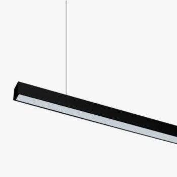 Colgante lineal LED minimalista 24 w color negro 118 x 7 cm