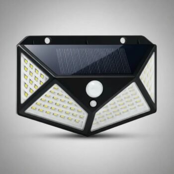 Reflector solar luz calida con sensor de movimiento de 100 luces