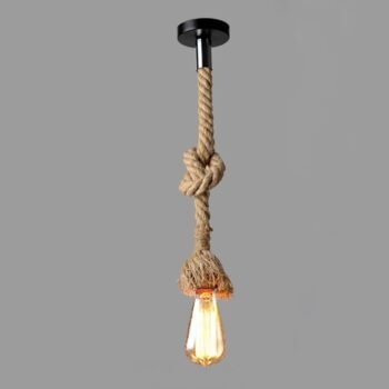 Colgante de soga de yute trenzado para lampara E27 de 95 cm