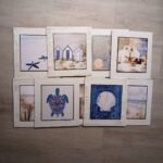 Cuadro decorativo de madera varios diseños 22 x 22 cm - Playa / Mar